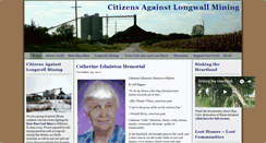 Desktop Screenshot of citizensagainstlongwallmining.org